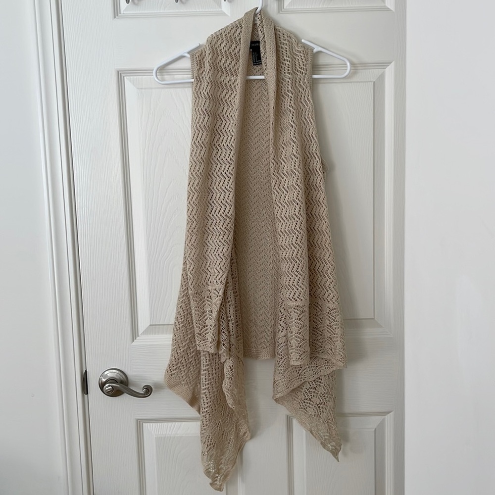 Forever21 Hi-Lo Lace Knitted Cardigan